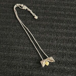 Retired Brighton Silver and Gold Heart Necklace